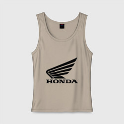 Майка женская хлопок Honda Motor, цвет: миндальный