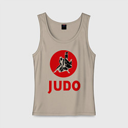 Майка женская хлопок Judo, цвет: миндальный