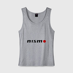 Майка женская хлопок Nissan nismo, цвет: меланж