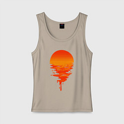 Майка женская хлопок Sunset, цвет: миндальный