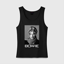 Майка женская хлопок Bowie Legend, цвет: черный