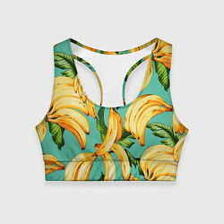 Топик спортивный женский Банан, цвет: 3D-принт
