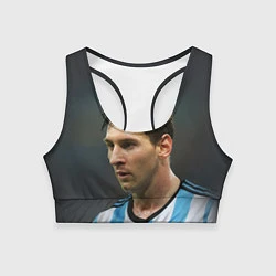 Топик спортивный женский Leo Messi, цвет: 3D-принт