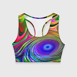 Топик спортивный женский Галлюцинации, цвет: 3D-принт