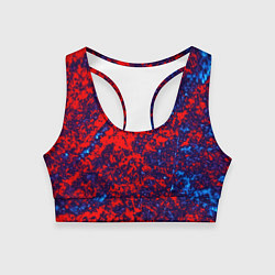 Топик спортивный женский Капли красок, цвет: 3D-принт