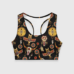 Женский спортивный топ Индейские культовые символы