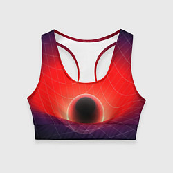 Топик спортивный женский Неоновая сфера, цвет: 3D-принт