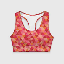 Топик спортивный женский Hipster Red, цвет: 3D-принт