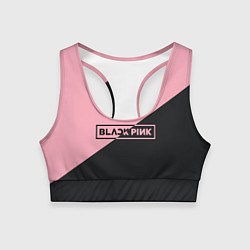 Топик спортивный женский Black Pink, цвет: 3D-принт