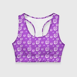 Женский спортивный топ Twitch: Violet Pattern
