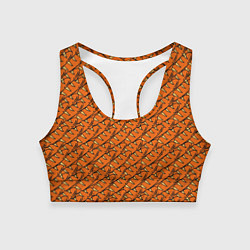Топик спортивный женский Хлебушек, цвет: 3D-принт