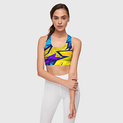 Топик спортивный женский Bona Fide Одежда для фитнеса, цвет: 3D-принт — фото 2