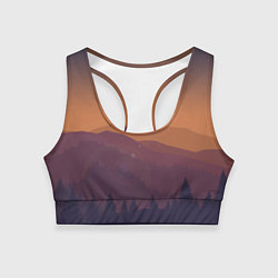 Топик спортивный женский Горы, цвет: 3D-принт