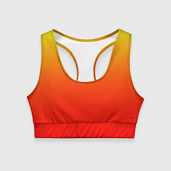 Топик спортивный женский Оранж, цвет: 3D-принт