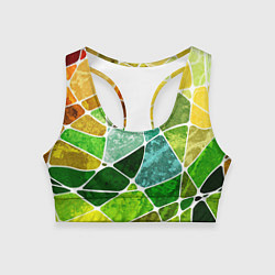 Топик спортивный женский Мозаика, цвет: 3D-принт