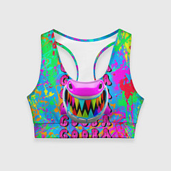 Топик спортивный женский 6IX9INE GOOBA, цвет: 3D-принт