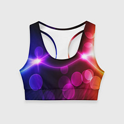 Топик спортивный женский БОКЕ НЕОН, цвет: 3D-принт