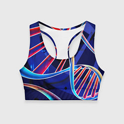 Топик спортивный женский ДНК, цвет: 3D-принт