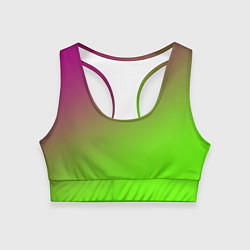 Топик спортивный женский Кислотная, цвет: 3D-принт
