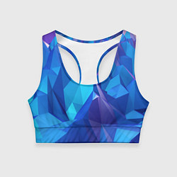 Топик спортивный женский NEON CRYSTALLS, цвет: 3D-принт