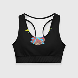 Топик спортивный женский Киберблин 2077, цвет: 3D-принт