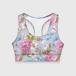 Женский спортивный топ Цветы