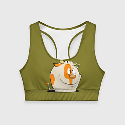 Топик спортивный женский Бычок и пчелка, цвет: 3D-принт