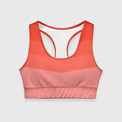 Топик спортивный женский Персиковый Градиент, цвет: 3D-принт