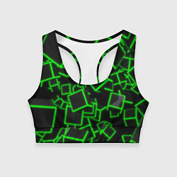 Топик спортивный женский Cyber cube, цвет: 3D-принт