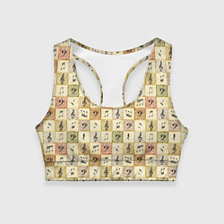 Женский спортивный топ Музыкант