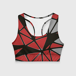 Топик спортивный женский Треугольники, цвет: 3D-принт