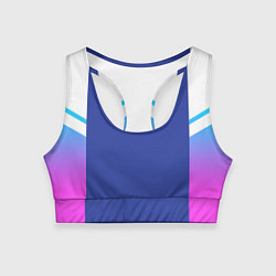 Топик спортивный женский NEON GRADIENT FITNESS UNIFORM, цвет: 3D-принт