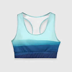 Топик спортивный женский Море, цвет: 3D-принт