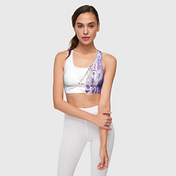 Топик спортивный женский Фиолетовые нити, цвет: 3D-принт — фото 2