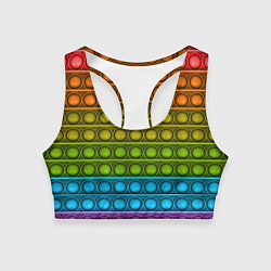 Топик спортивный женский ИГРУШКА POP it, цвет: 3D-принт