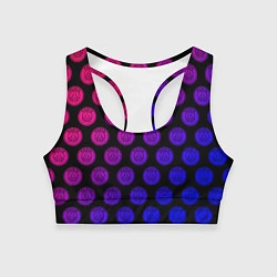 Топик спортивный женский ПСЖ Неон, цвет: 3D-принт