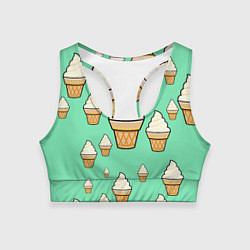 Топик спортивный женский Мороженое - Ice Cream Party, цвет: 3D-принт