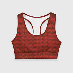 Топик спортивный женский Красная вязь, цвет: 3D-принт