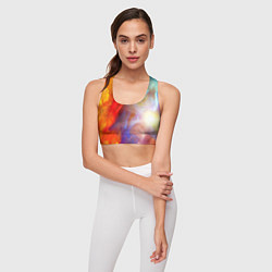 Топик спортивный женский Сине-желтое небо, цвет: 3D-принт — фото 2