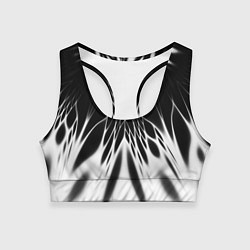 Женский спортивный топ Белый и черный - коллекция Лучи - Хуф и Ся