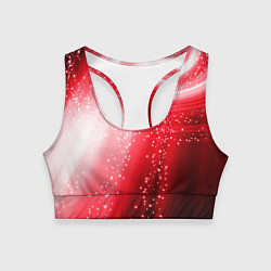 Топик спортивный женский Красная космическая спираль, цвет: 3D-принт