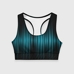 Топик спортивный женский Неоновые флуктуации, цвет: 3D-принт