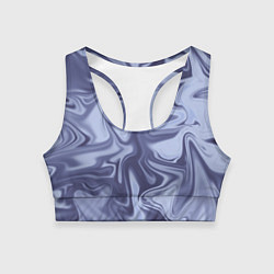 Топик спортивный женский Crystal Abstract Blue, цвет: 3D-принт