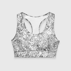 Топик спортивный женский Раскрась - одежду, цвет: 3D-принт