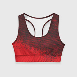 Топик спортивный женский RED GRUNGE SPORT GRUNGE, цвет: 3D-принт
