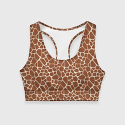 Топик спортивный женский Шкура Жирафа - Giraffe, цвет: 3D-принт