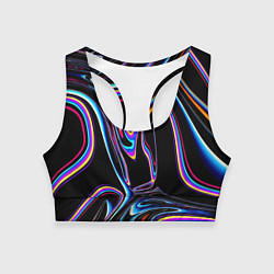 Топик спортивный женский Vanguard pattern Neon, цвет: 3D-принт