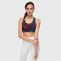 Топик спортивный женский Neon pattern Vanguard, цвет: 3D-принт — фото 2