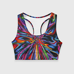 Топик спортивный женский Color pattern Impressionism, цвет: 3D-принт