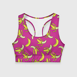 Топик спортивный женский Banana pattern Summer Color, цвет: 3D-принт